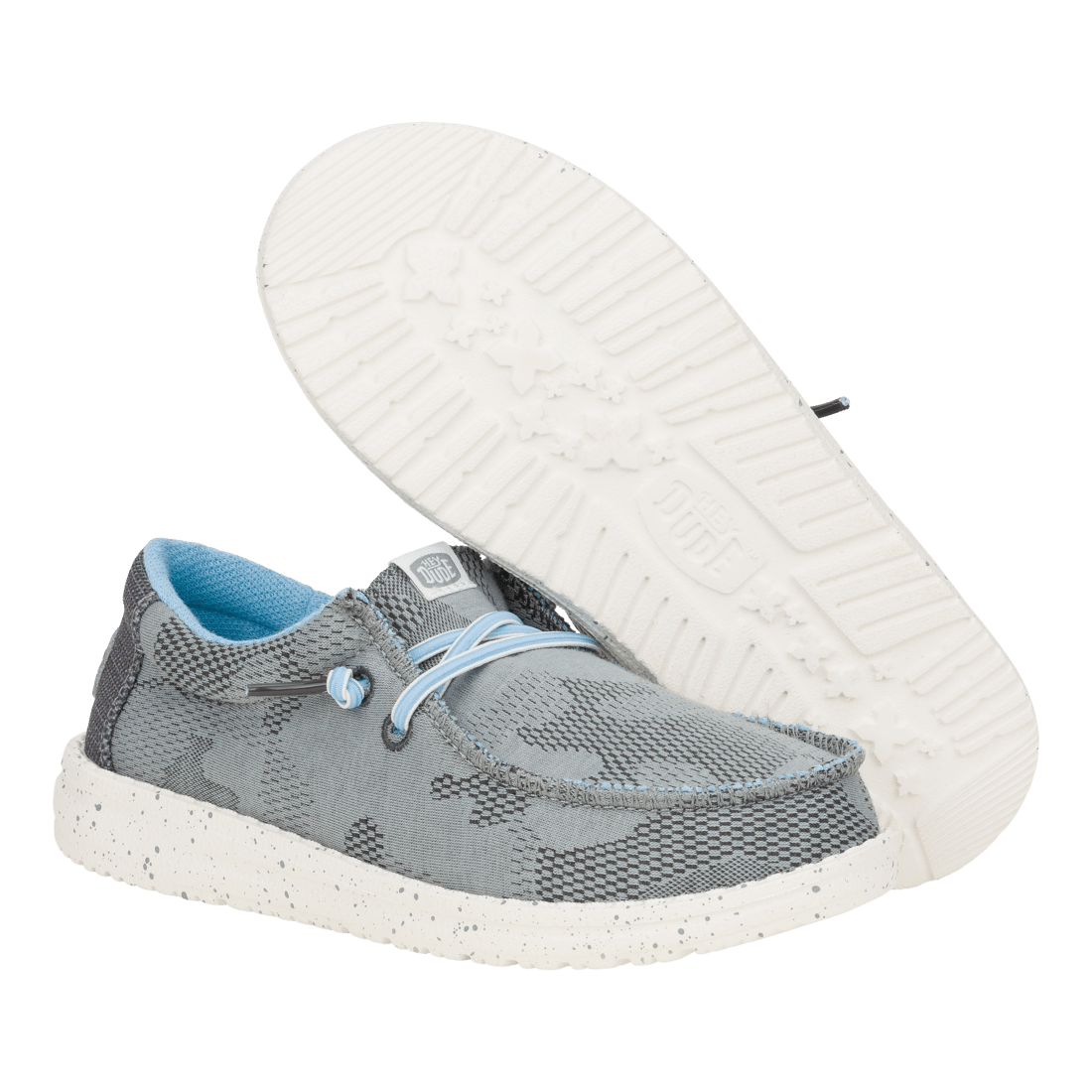 Kids Wally Y Camo Mesh Char Charcoal - Hey Dude South Africa