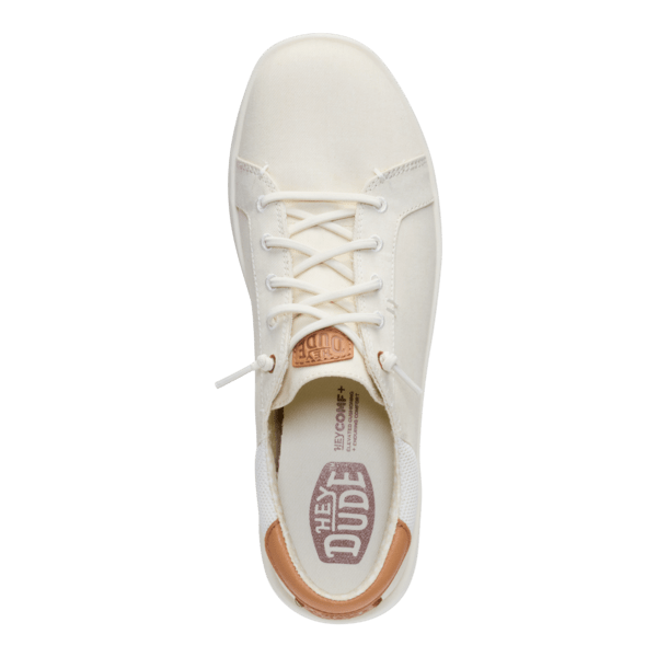 Paul Pro Stretch Canvas - Egret/Light Grey - Hey Dude South Africa