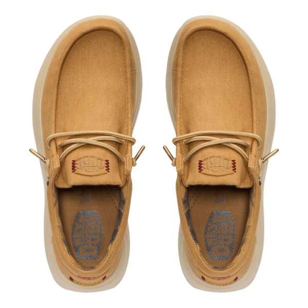 Wally Comf Worn Twill - Bone Brown/Olive Grey - Hey Dude South Africa