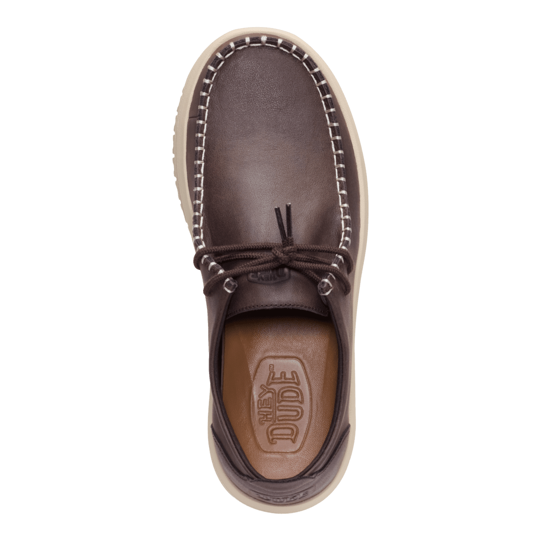 Wally NXT Moc Leather Mole Brown/Wood Ash - Hey Dude South Africa