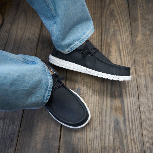 Wally Stretch Canvas - Black - Hey Dude South Africa