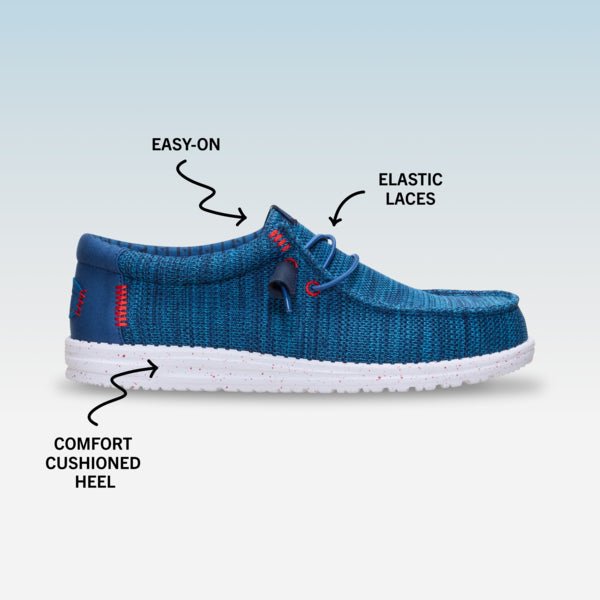 Wally Stretch Sox - Ensign Blue/Multi - Hey Dude South Africa