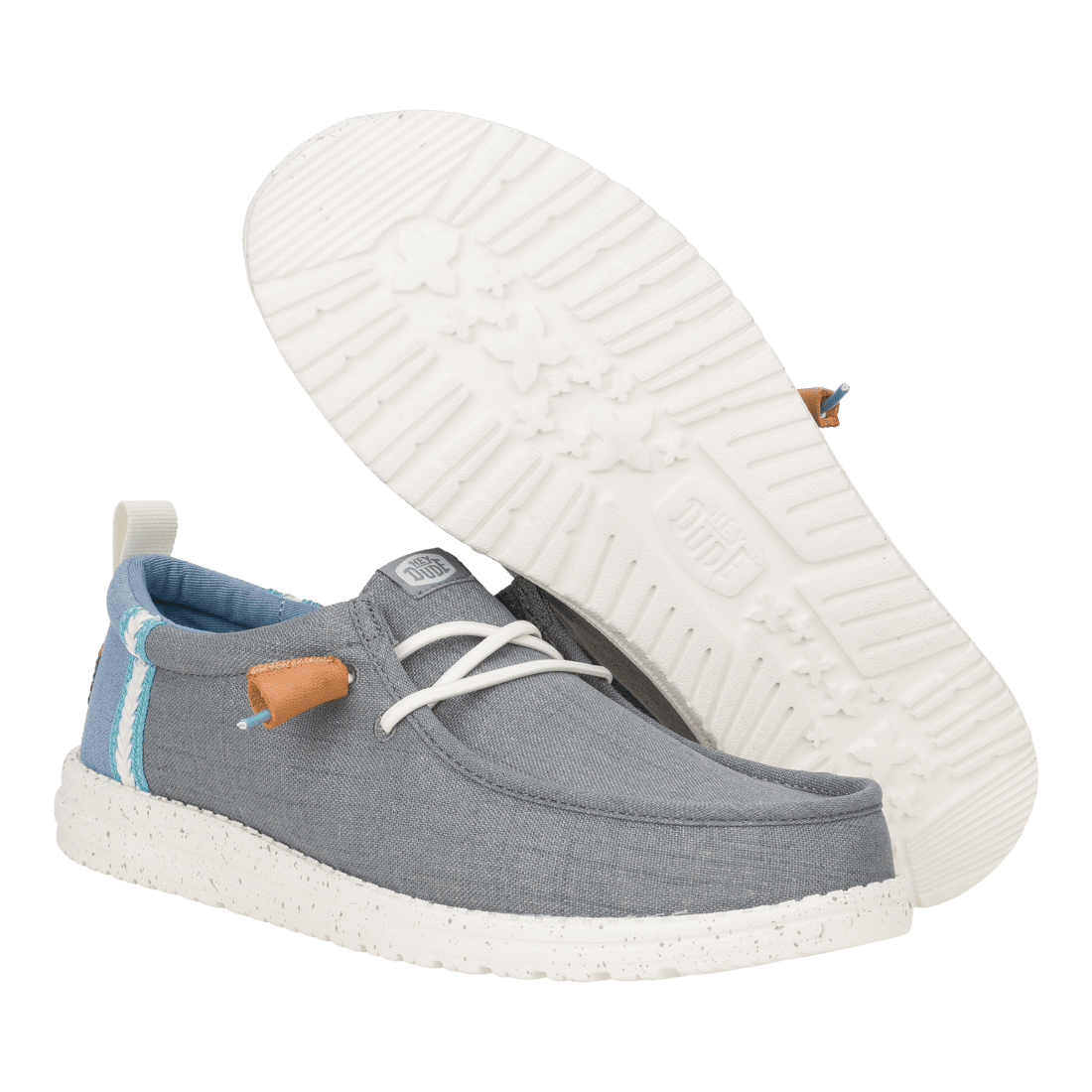 Wally Summer Linen Monument Grey/Faded Denim - Hey Dude South Africa