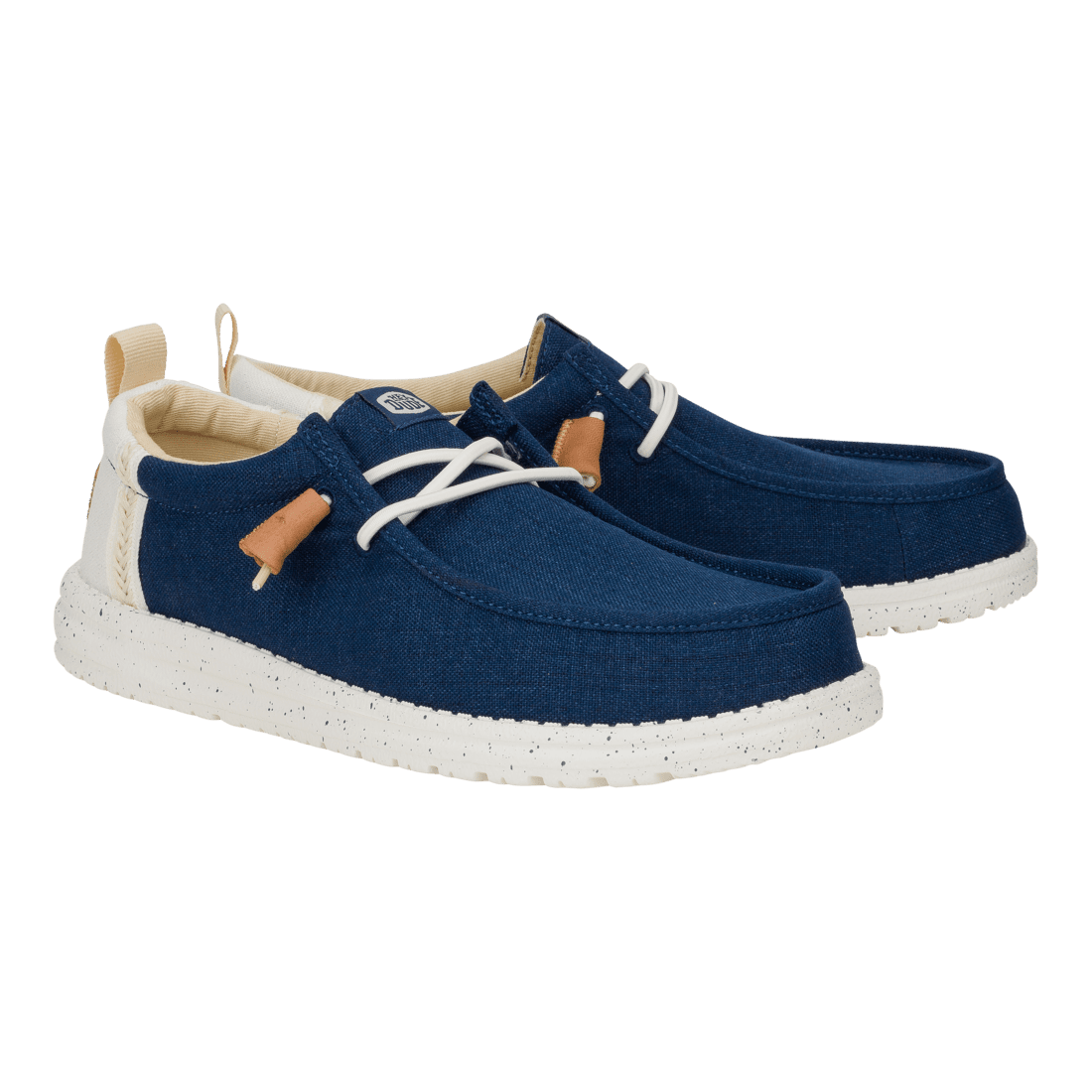 Wally Summer Linen Sargasso Blue/White - Hey Dude South Africa