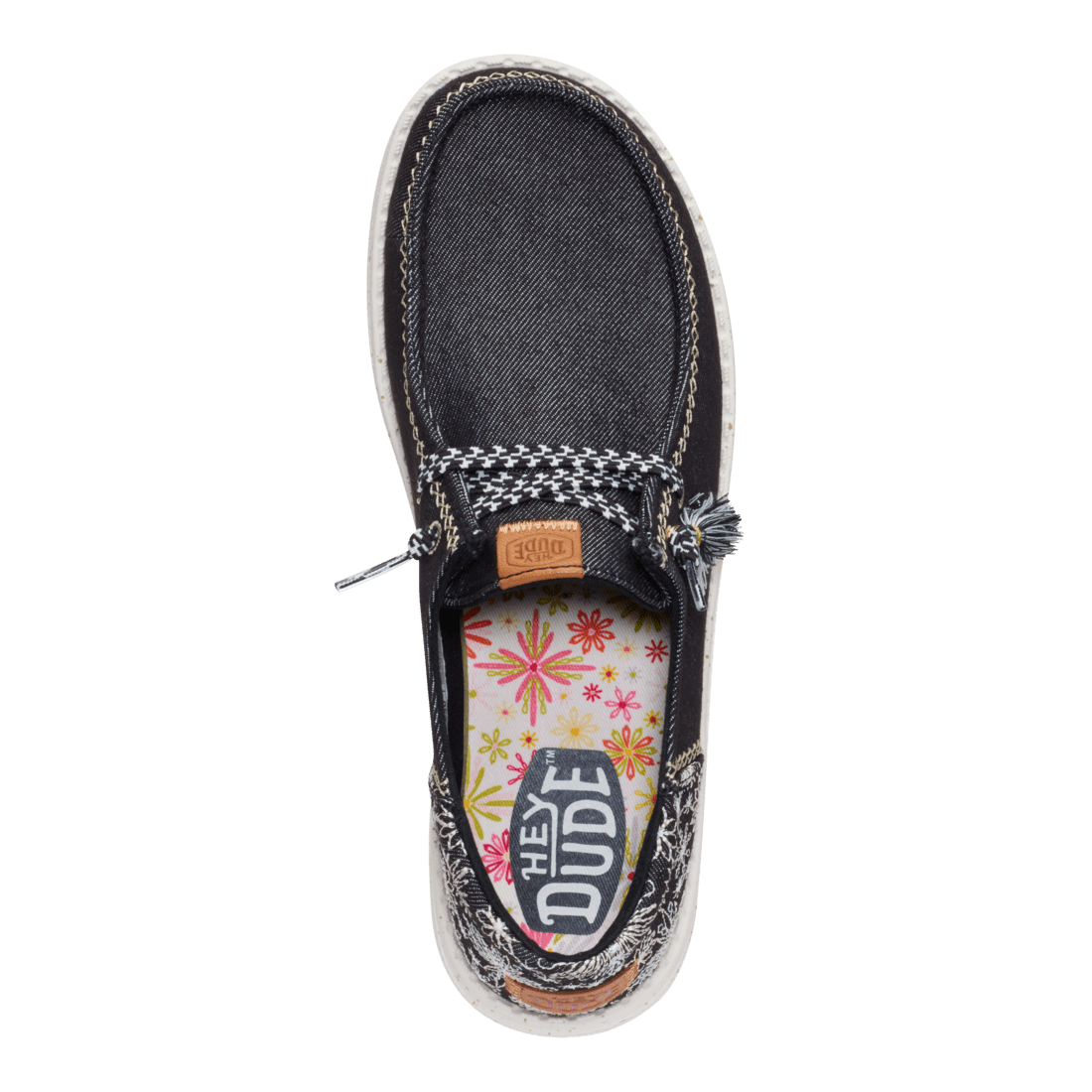 Wendy Funk Embroidered Black - Hey Dude South Africa