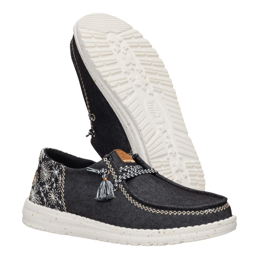 Wendy Funk Embroidered Black - Hey Dude South Africa