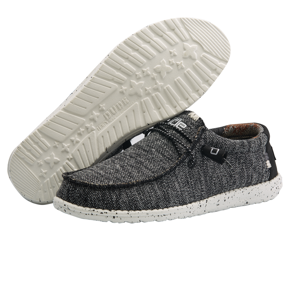 Mens Wally Sox Canvas Black White