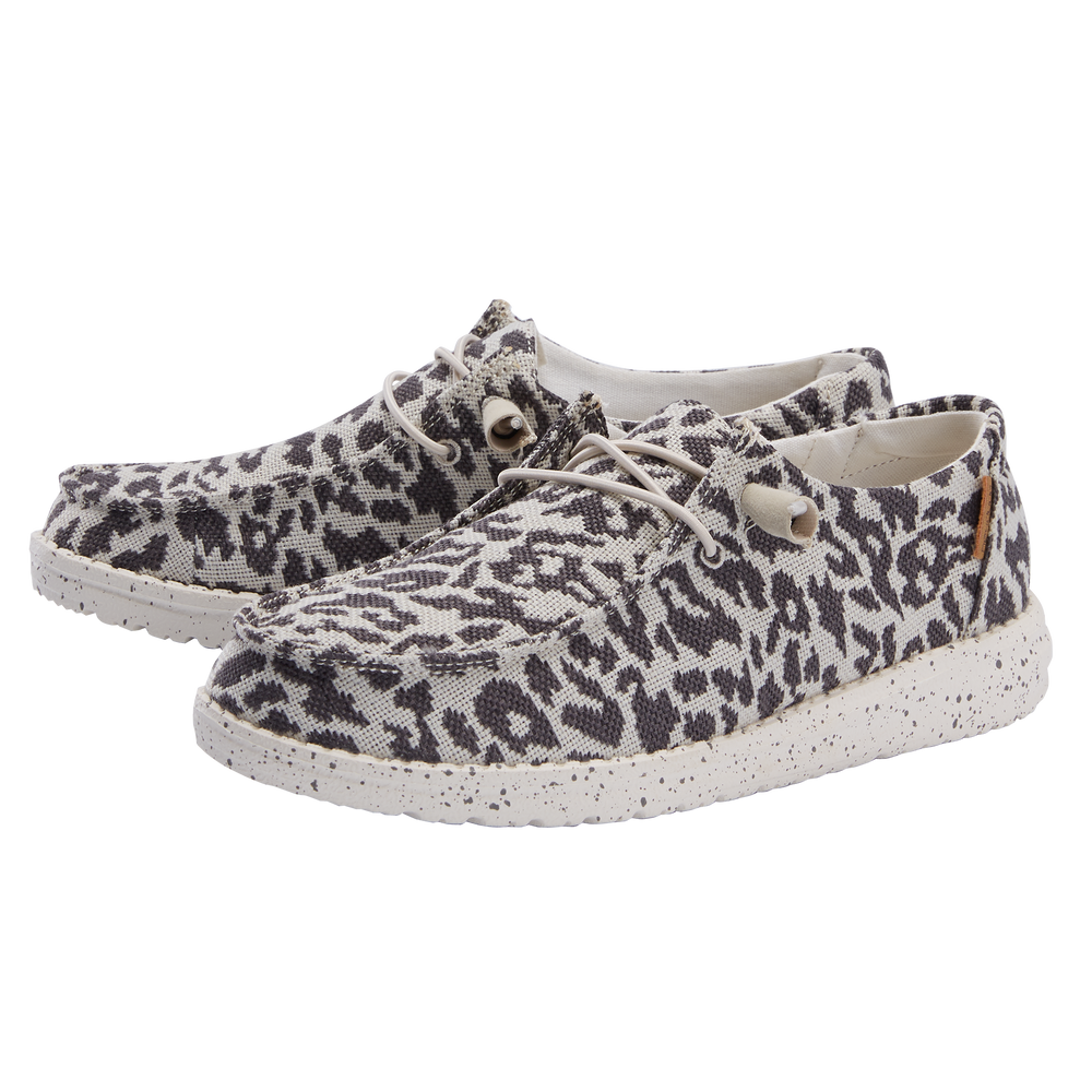 Womens Wendy Woven Cheetah Grey