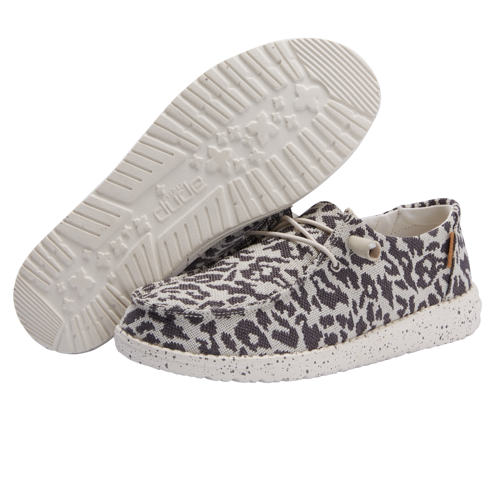 Womens Wendy Woven Cheetah Grey