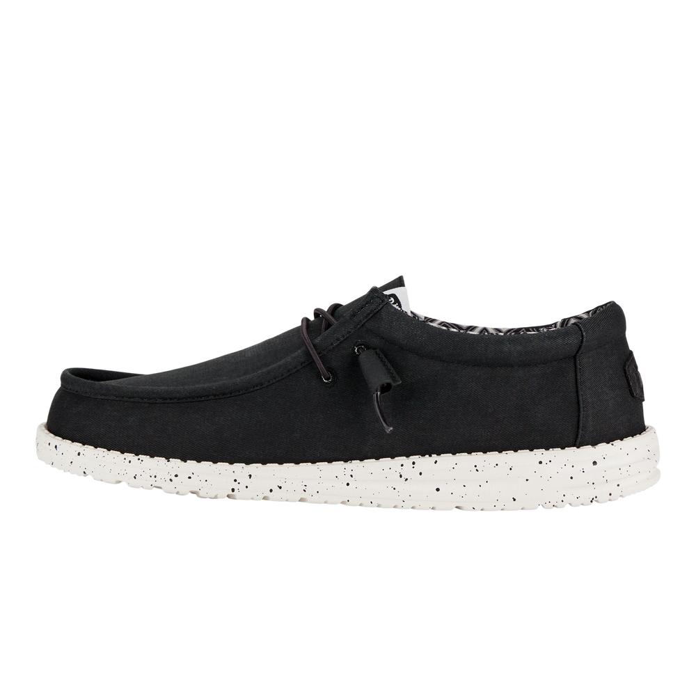 Men's Wally Stretch Canvas Black White