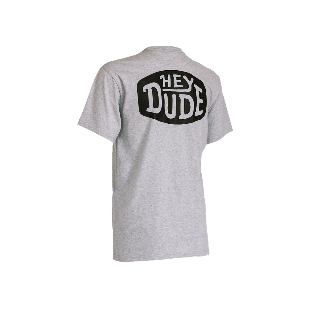 Adult Unisex Back Logo Tee Grey Heather