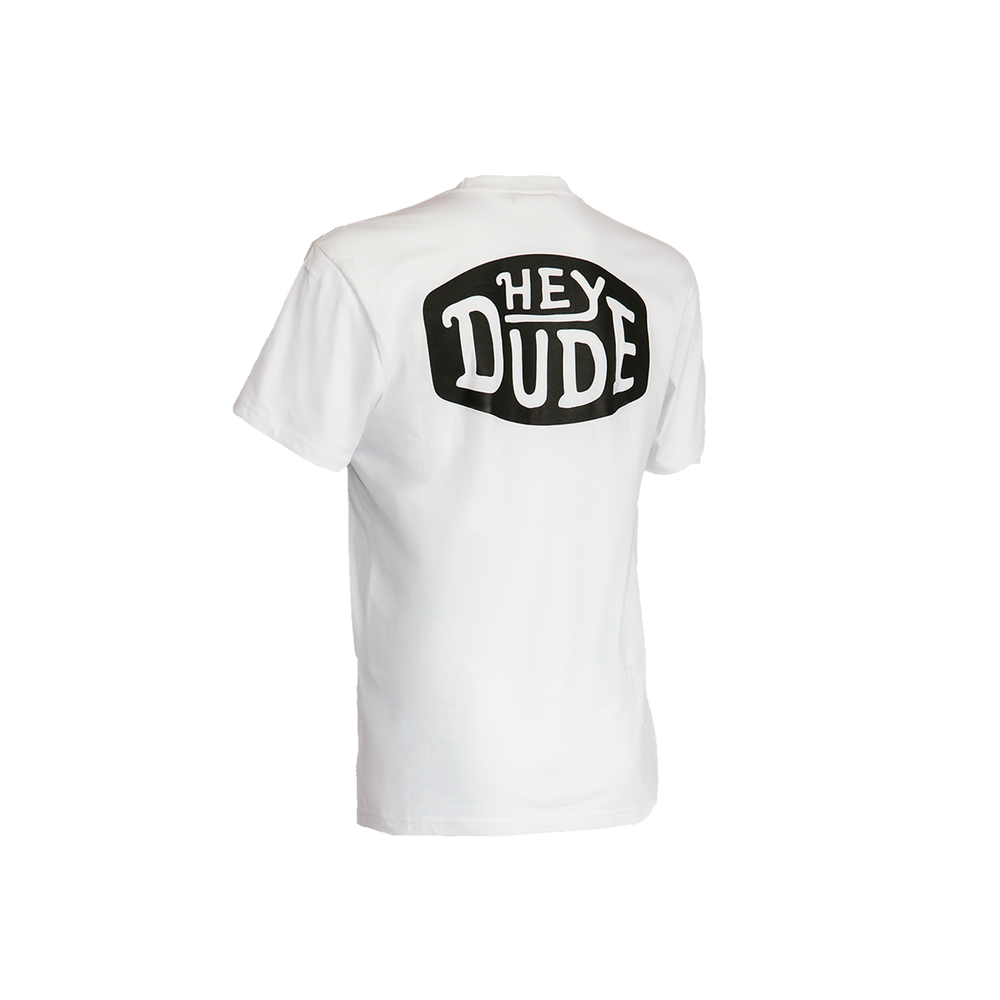 Adult Unisex Back Logo Tee White