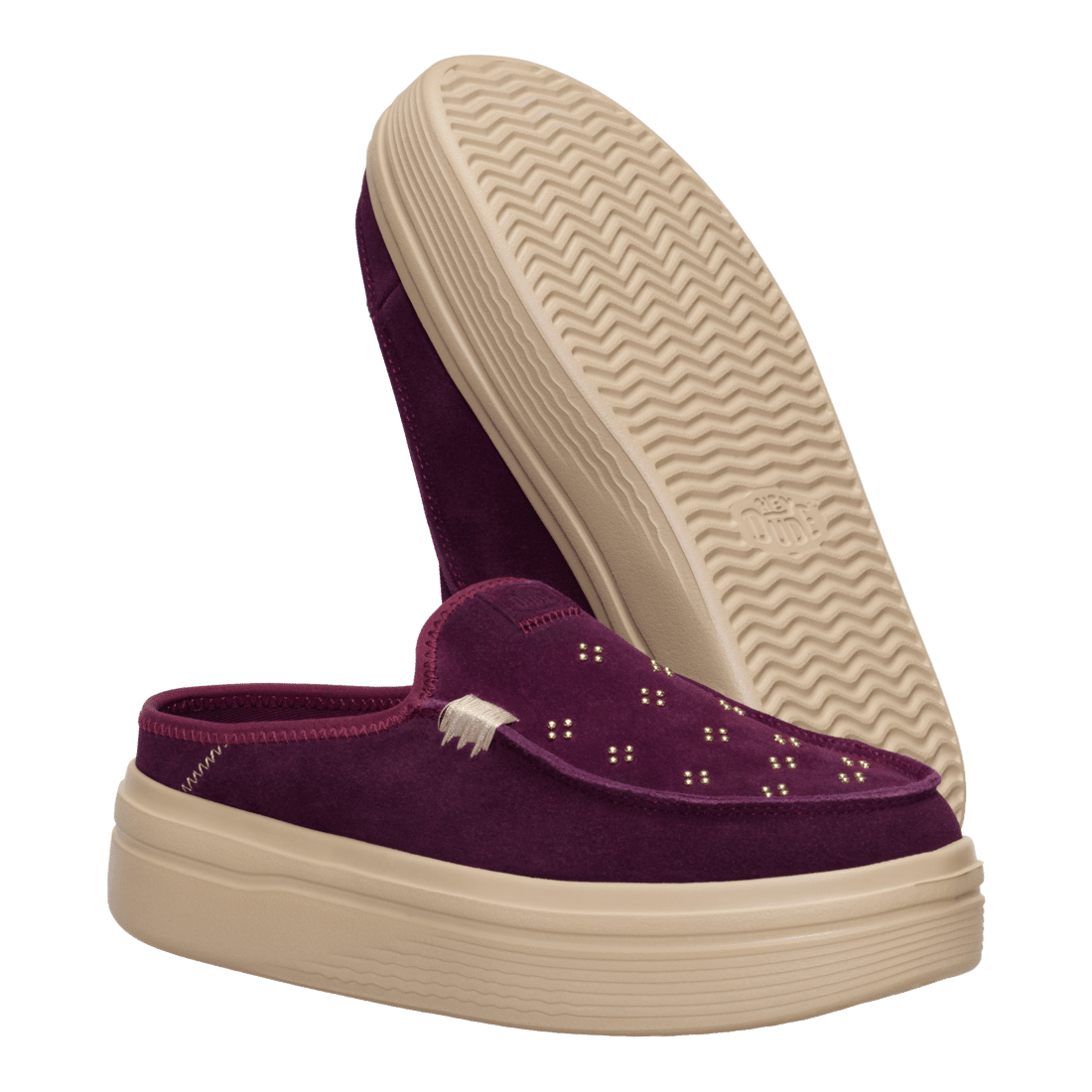 Austin Lift Suede Stud Fig Purple - Hey Dude South Africa