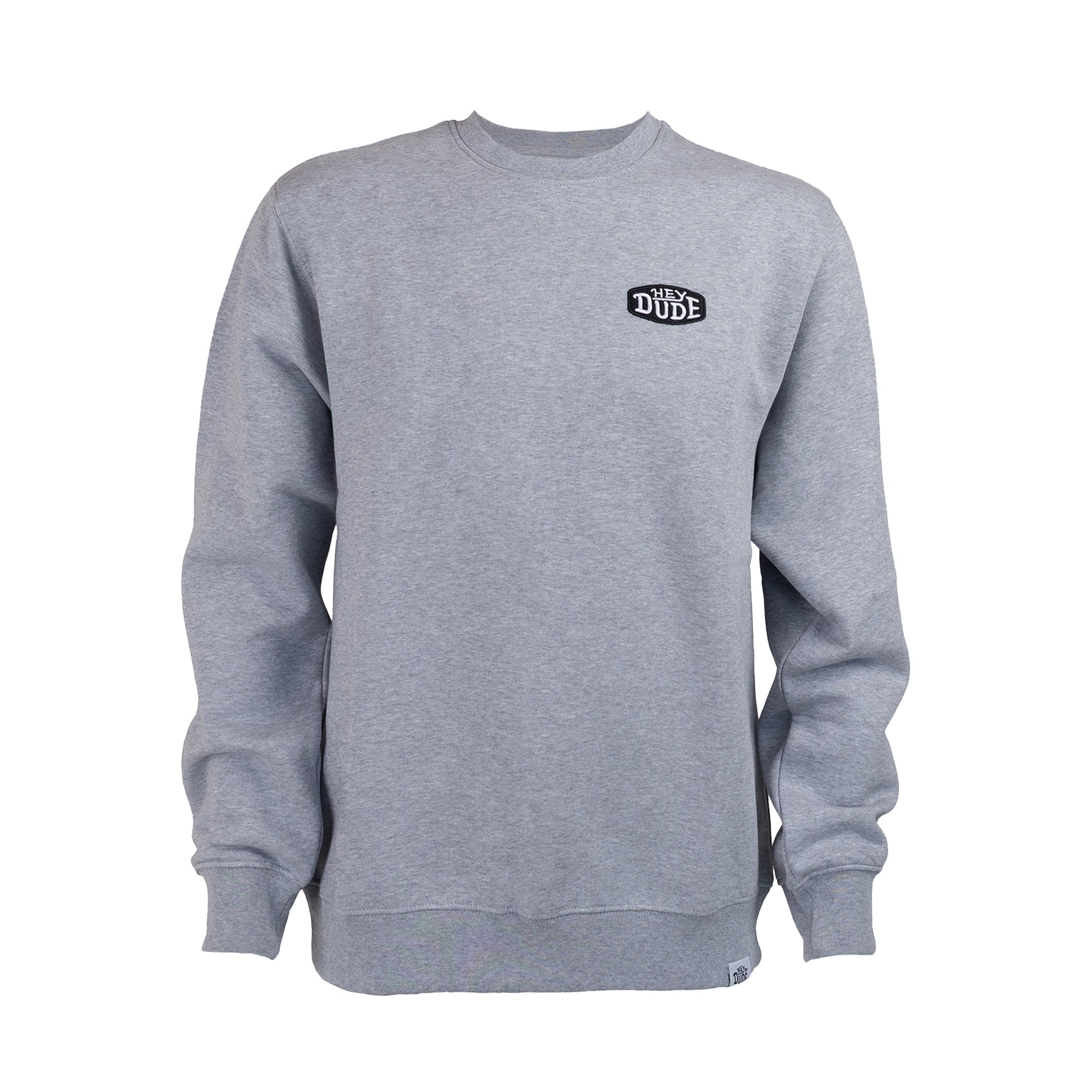 Buckle Logo Crew Grey Melange - Hey Dude South Africa