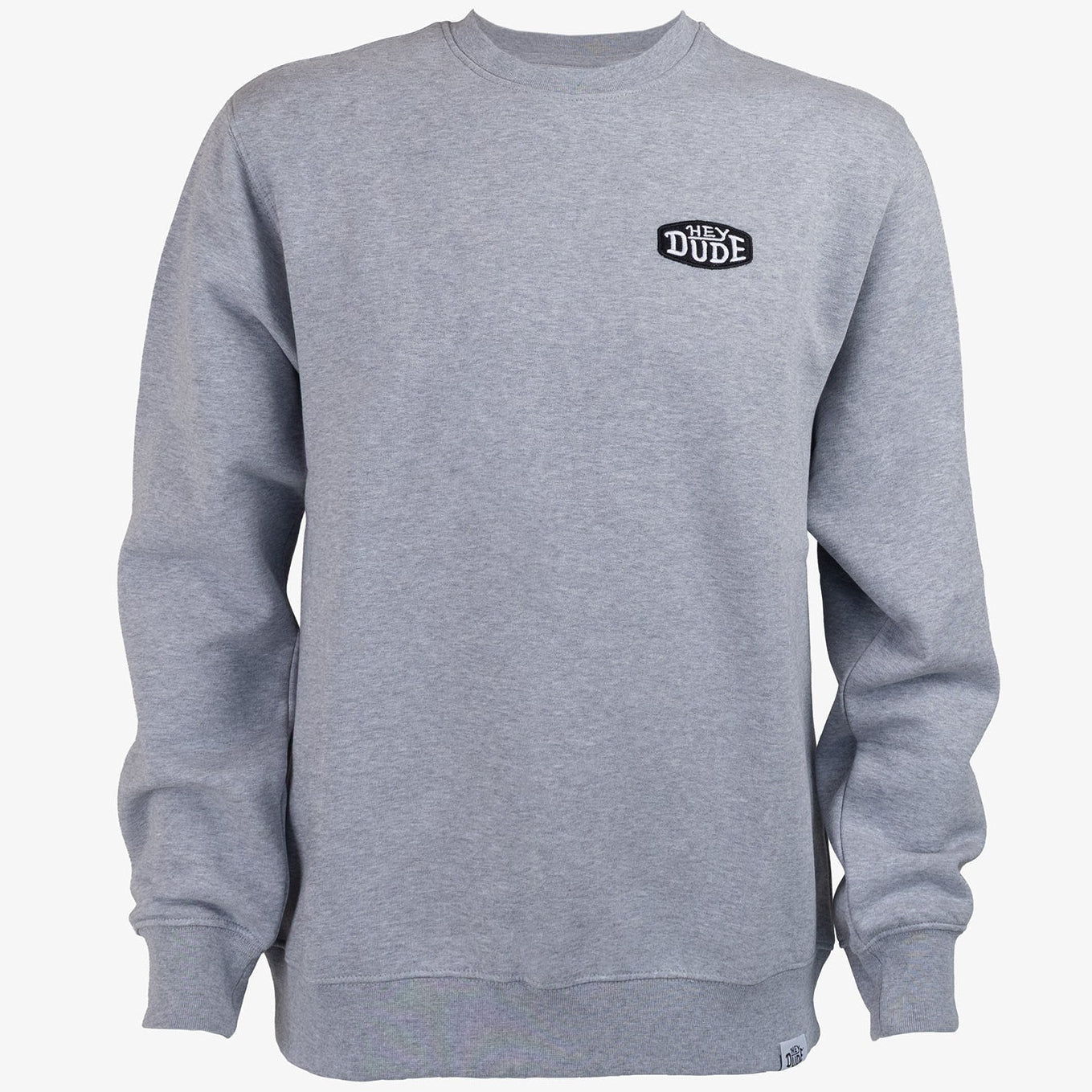 Buckle Logo Crew Grey Melange - Hey Dude South Africa