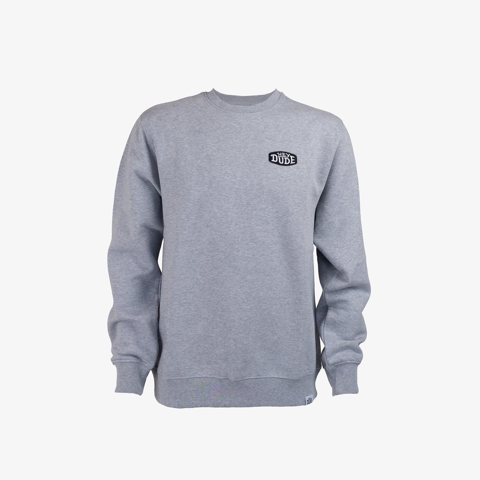 Buckle Logo Crew Grey Melange - Hey Dude South Africa