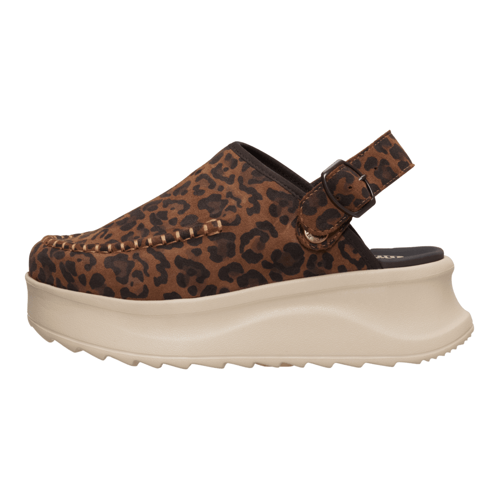 Delray Clog Suede Brown Leopard