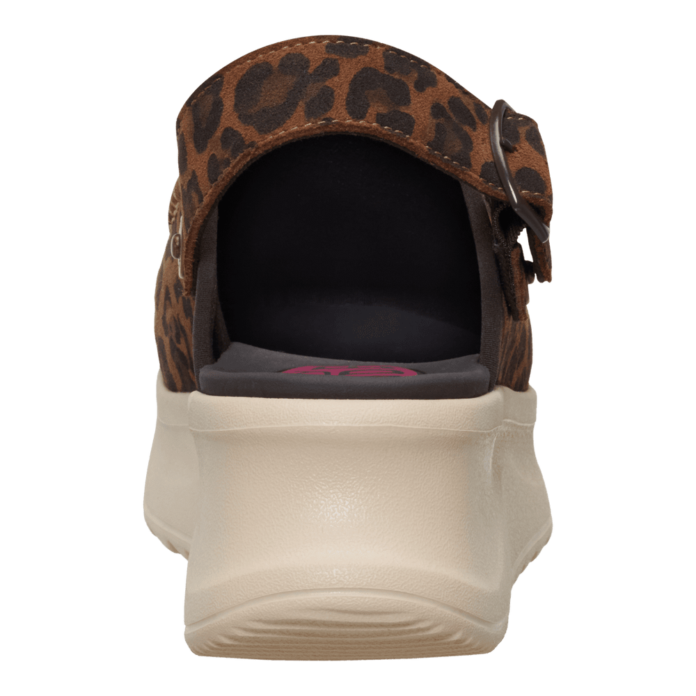 Delray Clog Suede Brown Leopard