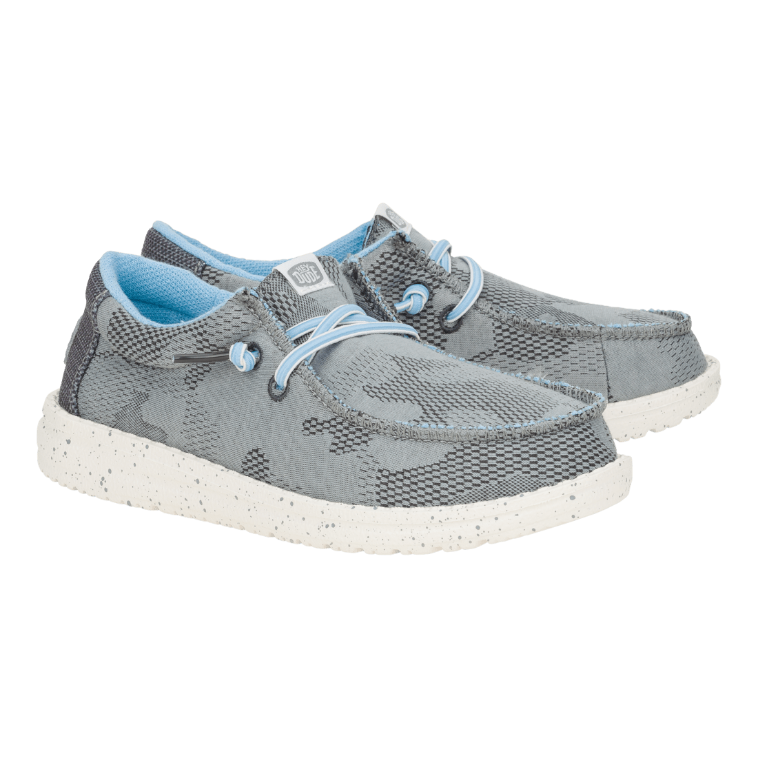 Kids Wally Y Camo Mesh Char Charcoal - Hey Dude South Africa