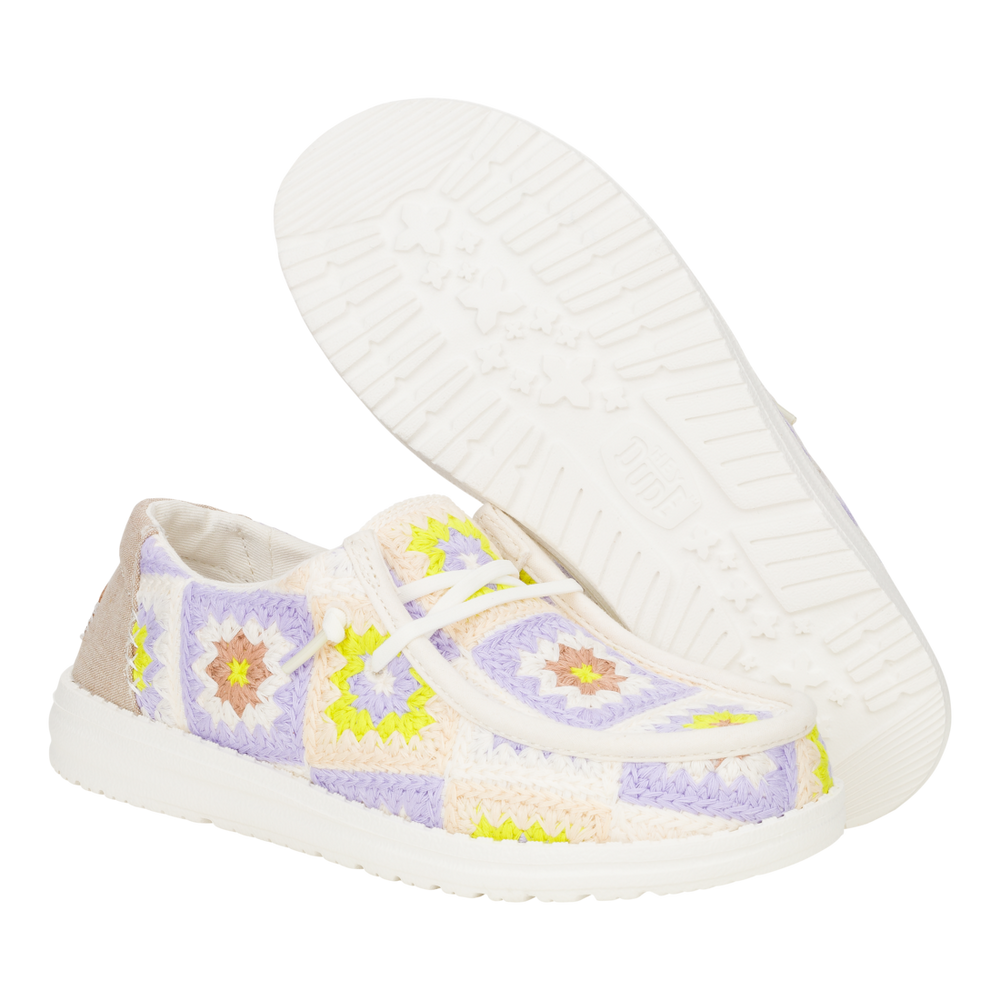 Women's Wendy Cottage Crochet Egret/Lavender/Multi