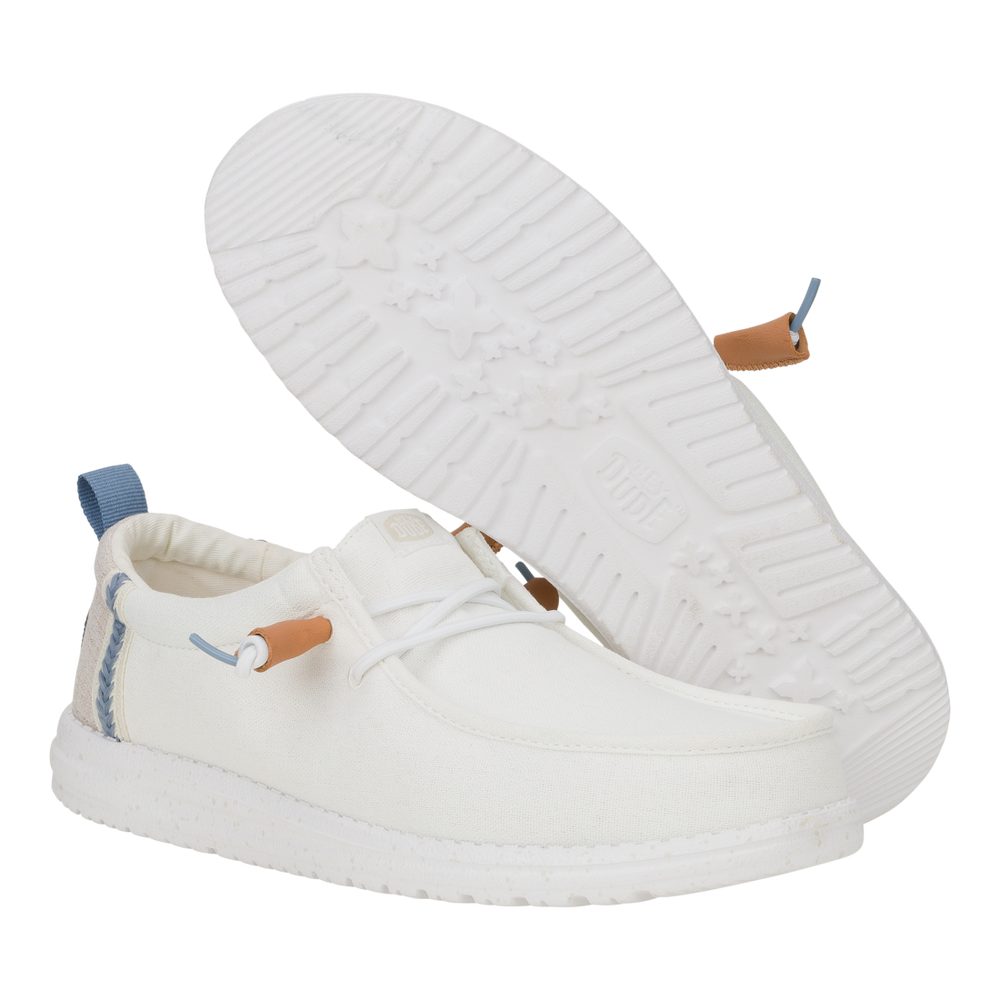 Men's Wally Summer Linen White/Stone Grey