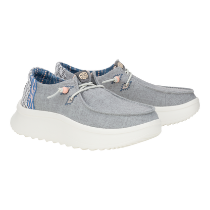 Womens Wendy Peak Chambray Woven Grey