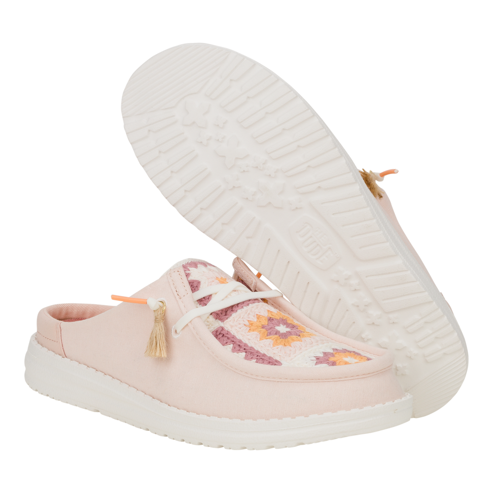 Women's Wendy Slip Cottage Crochet Pale Pink/Multi