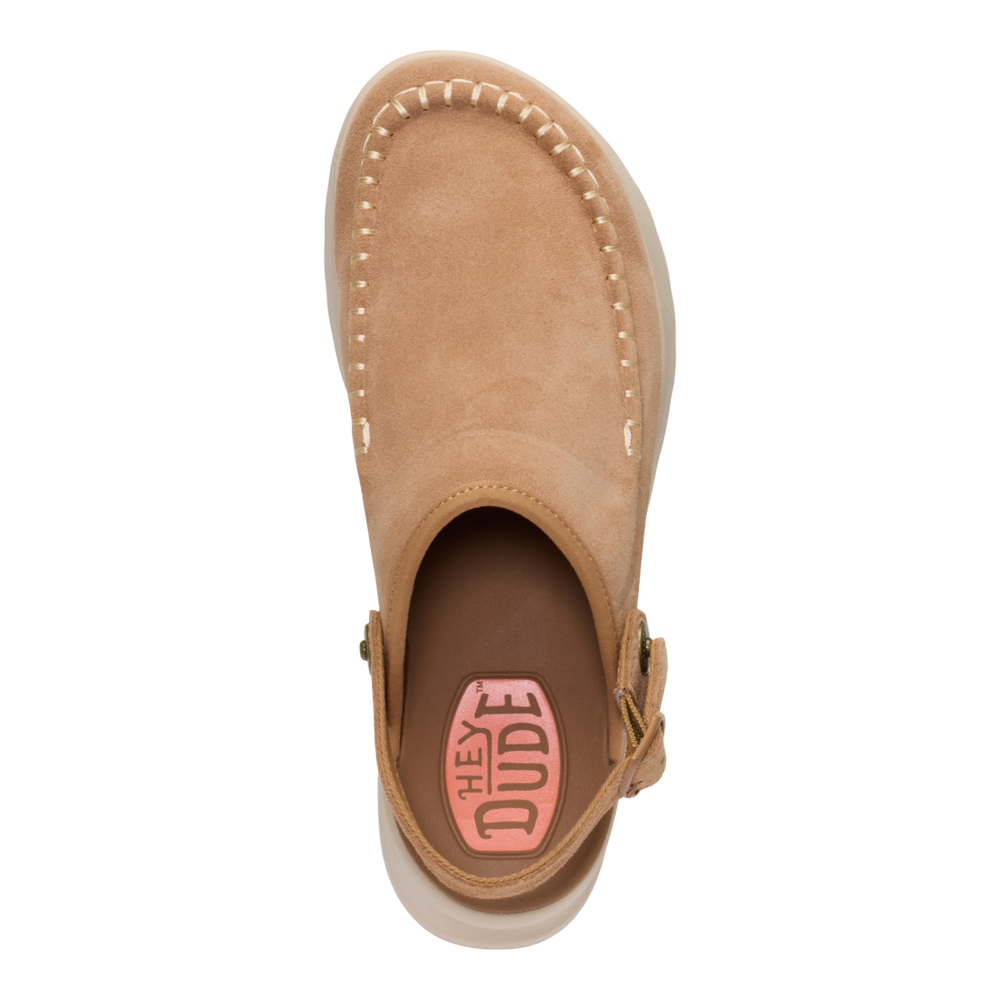 Women's Delray Clog Suede Tan