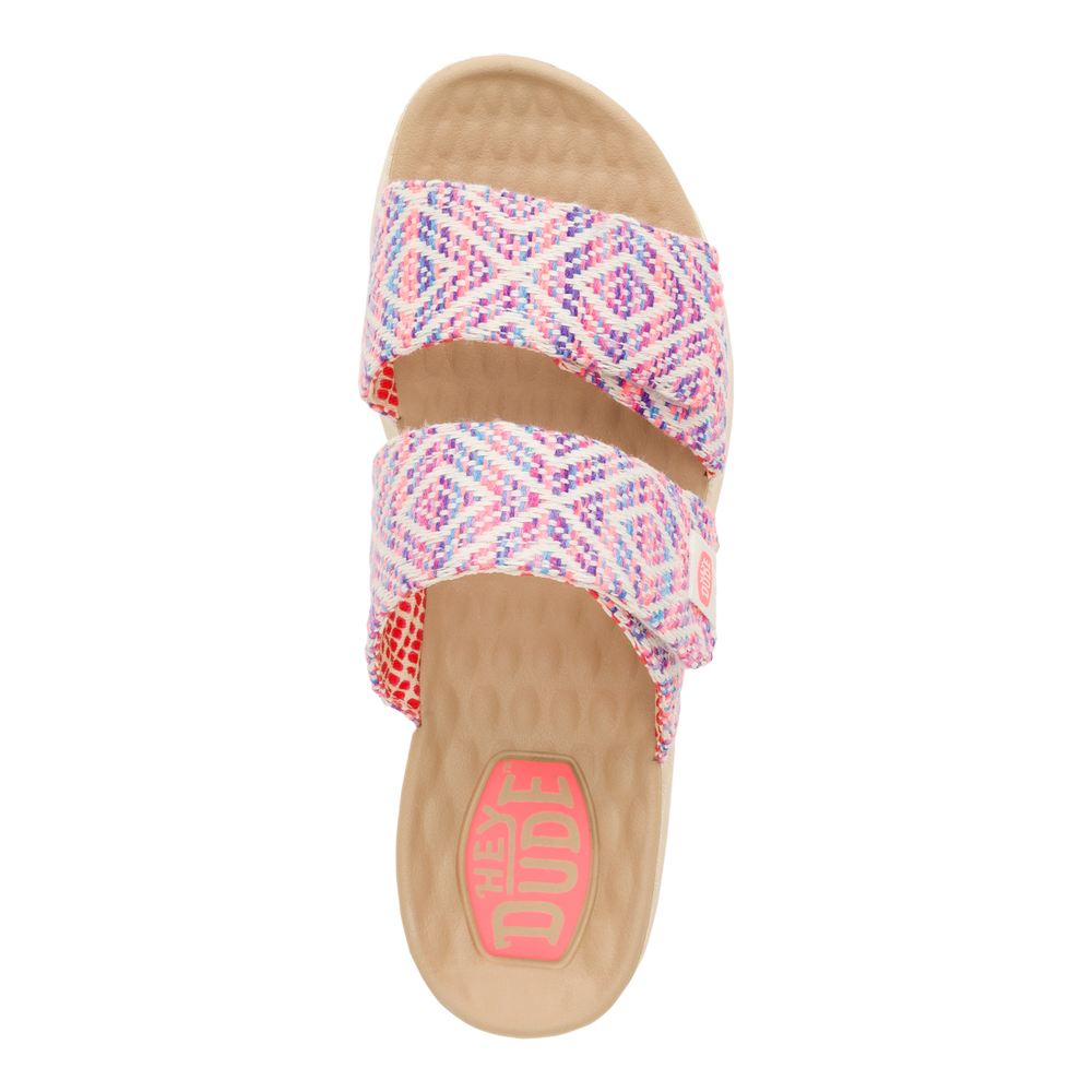 Women's Delray Slide Surf Baja Blue/Pink/Multi