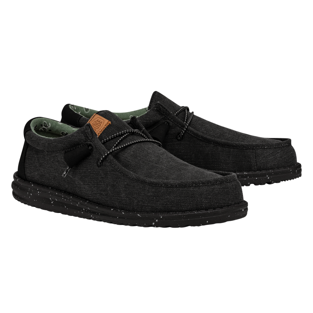 Men's Wally Washed Canvas Black/Black