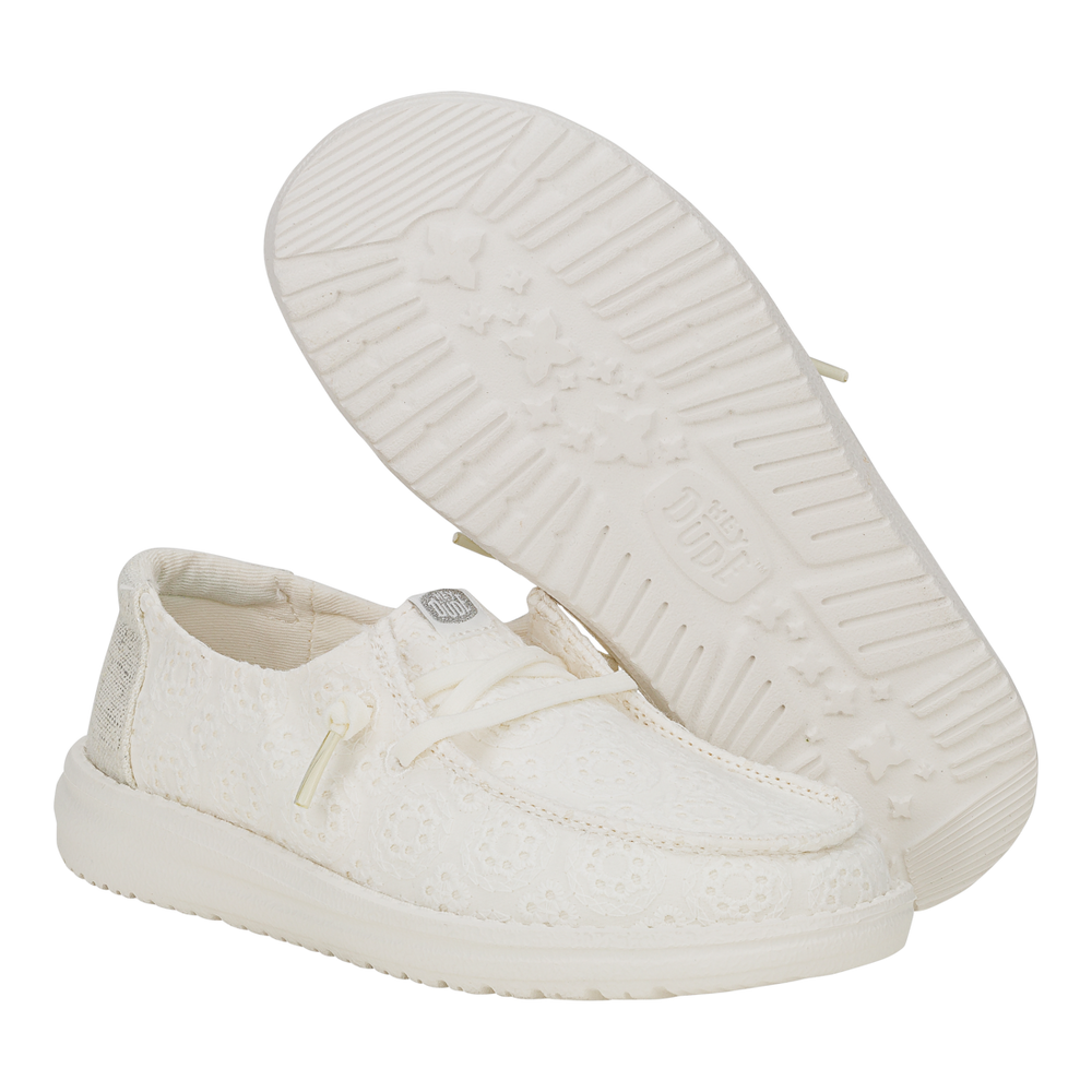 Girls Wendy Y Eyelet White