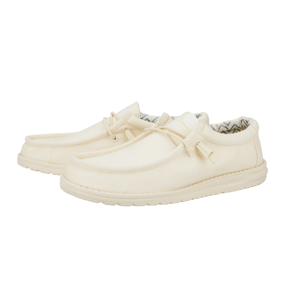 Mens Wally Stretch Canvas Stone White