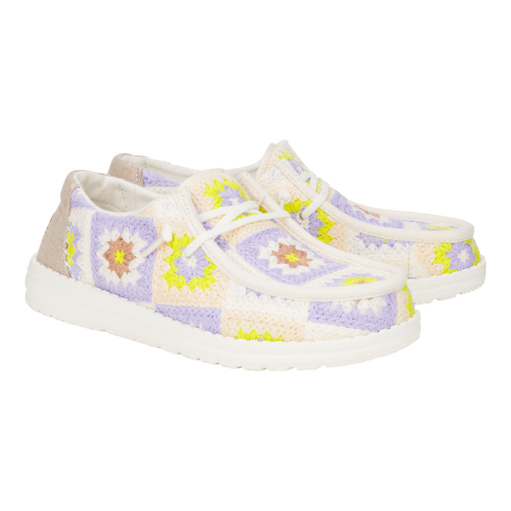 Women's Wendy Cottage Crochet Egret/Lavender/Multi