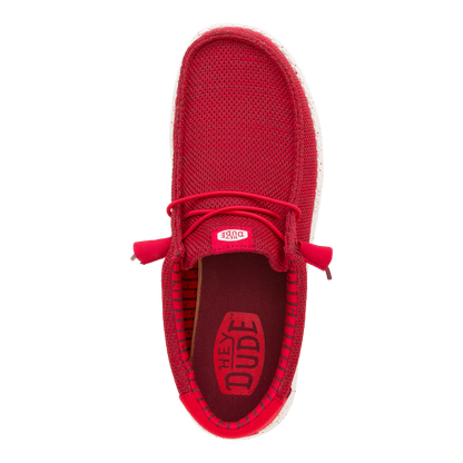 Mens Wally Stretch Mesh  Red