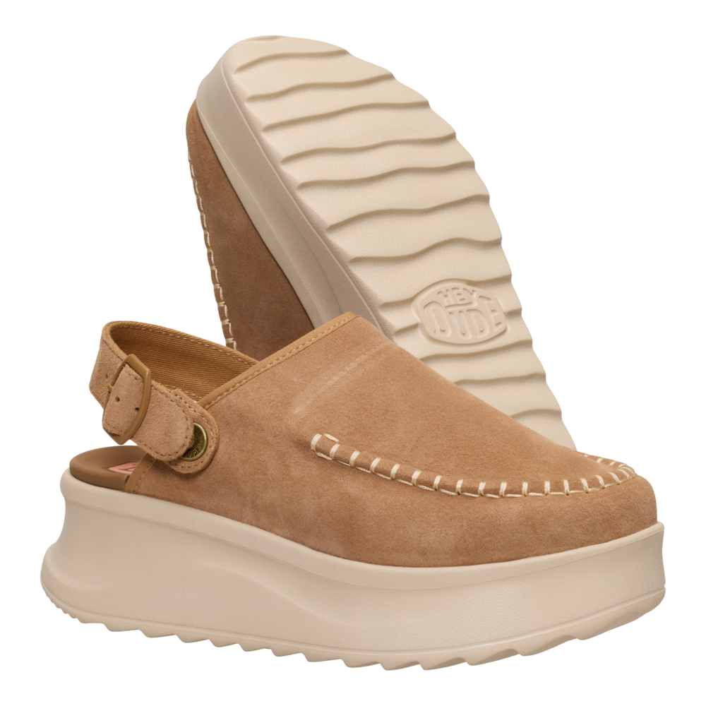 Women's Delray Clog Suede Tan