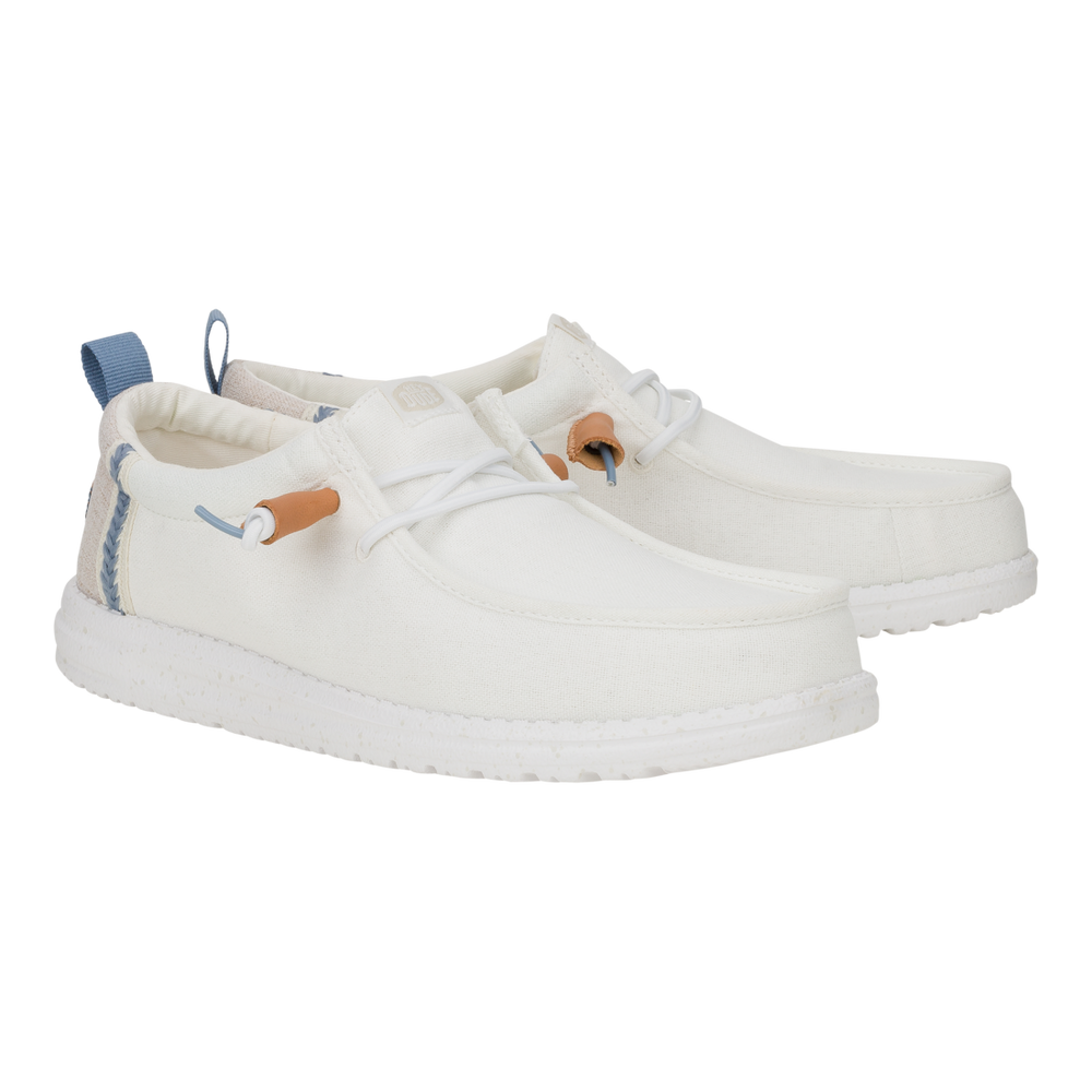 Men's Wally Summer Linen White/Stone Grey