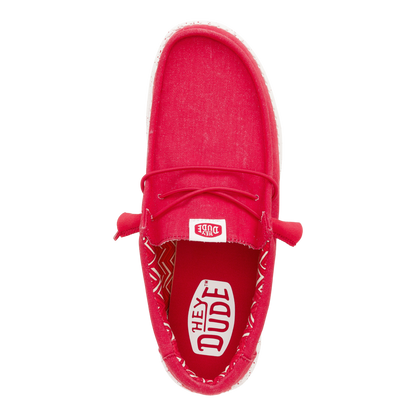 Mens Wally Stretch Canvas Savy Red