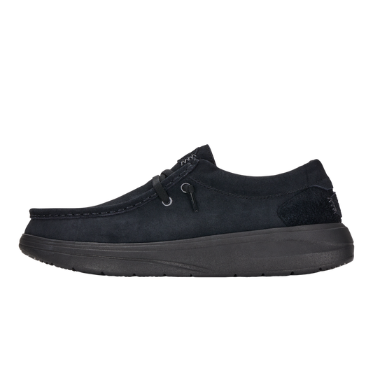 Mens Wally Comf Suede Black