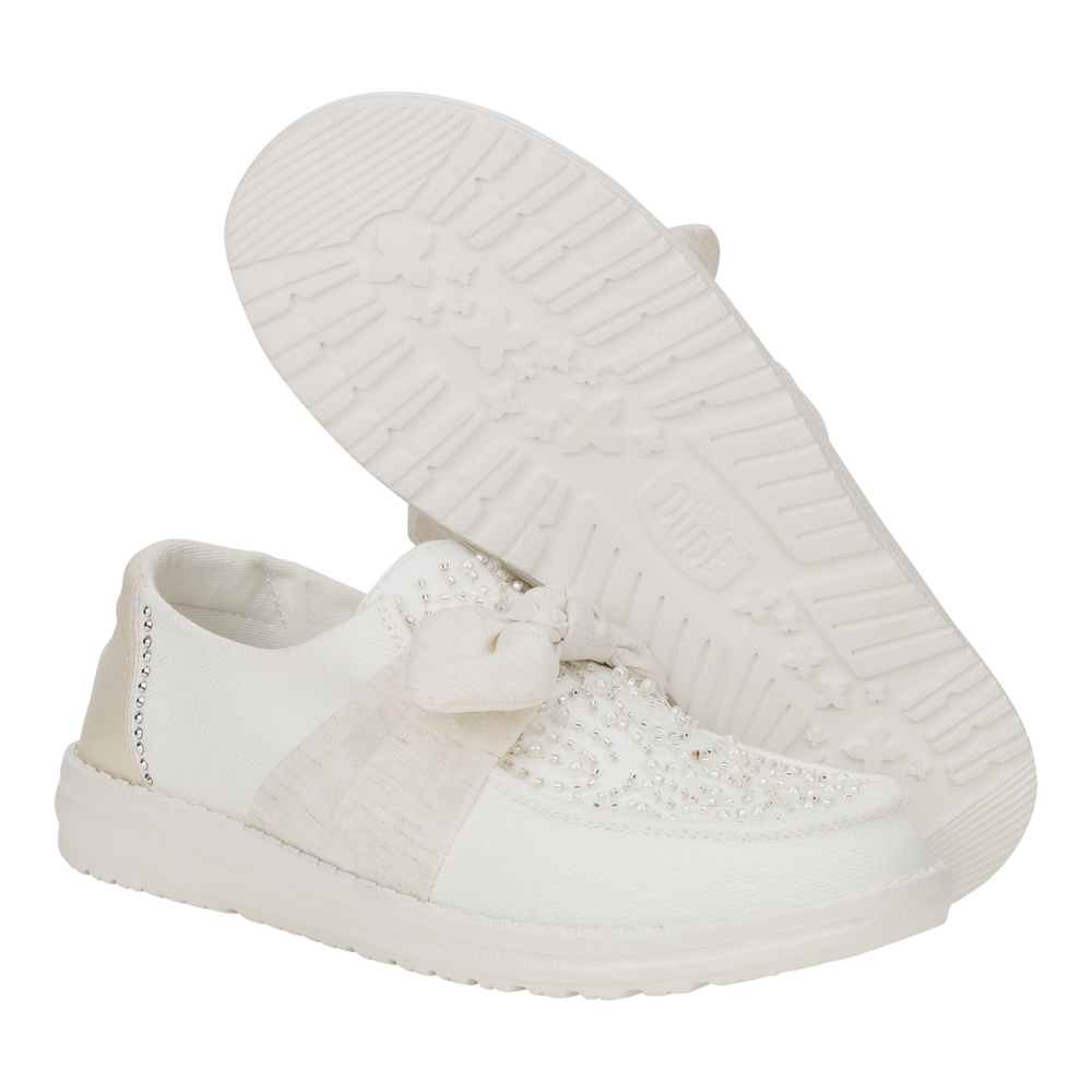 Women's Wendy Bow Embellishment White