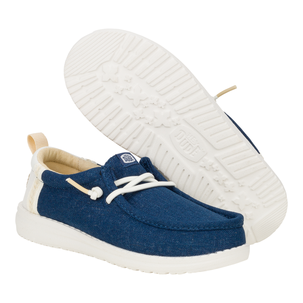 Boys Wally Y Summer Linen Sargasso Blue/White