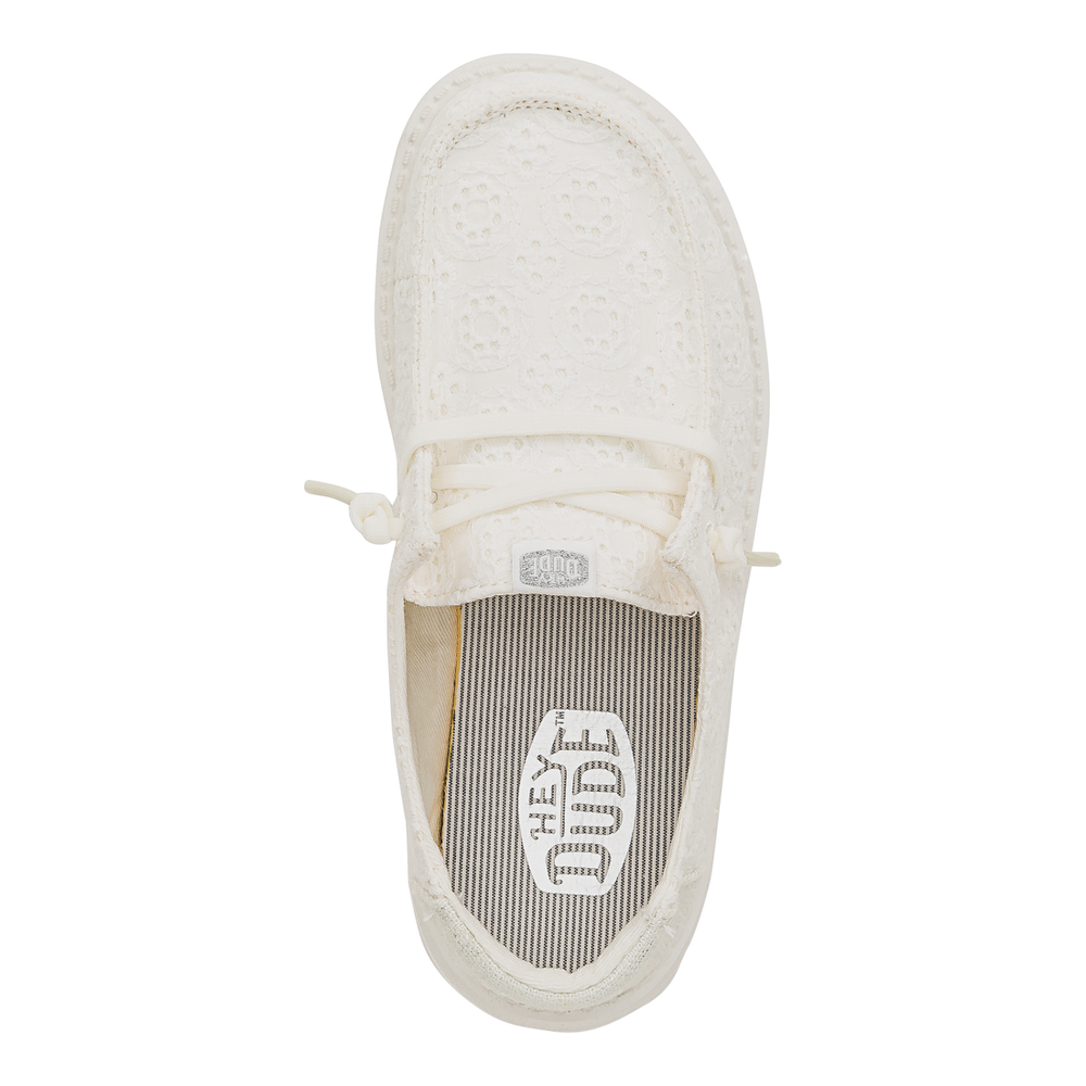 Girls Wendy Y Eyelet White