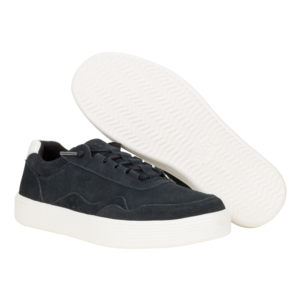 Men's Hudson M Suede Vintage  Black White