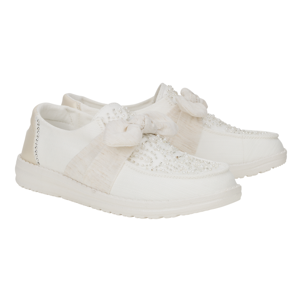 Women's Wendy Bow Embellishment White