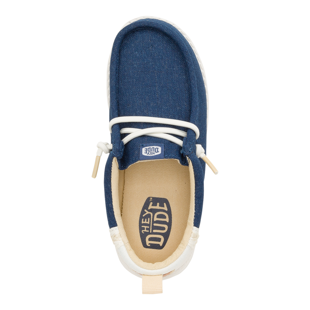 Boys Wally Y Summer Linen Sargasso Blue/White