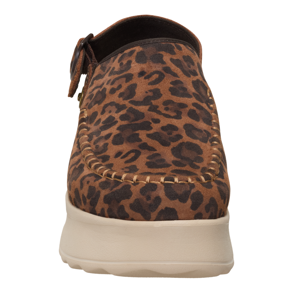 Women's Delray Clog Suede Brown Leopard