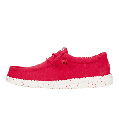 Mens Wally Stretch Canvas Savy Red