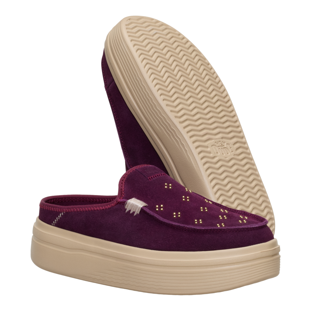 Women's Austin Lift Suede Stud Fig Purple
