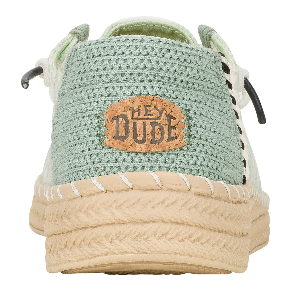 Women's Wendy Espadrille Retro Palm Celadon Green/White