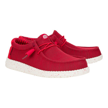 Mens Wally Stretch Mesh  Red