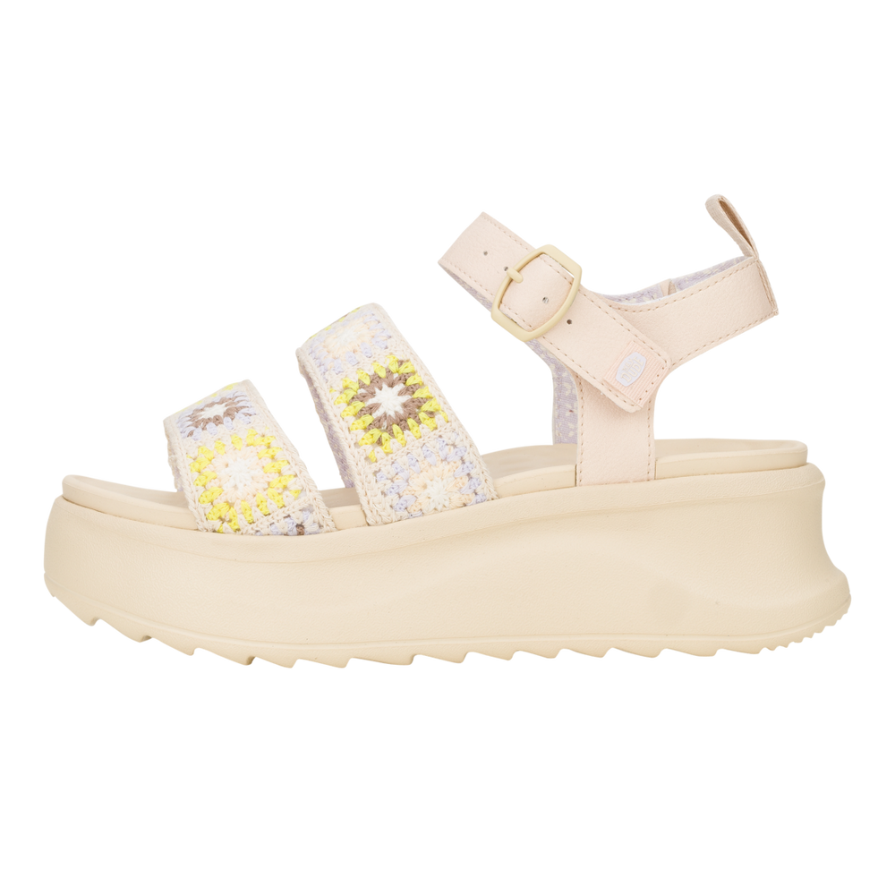 Women's Delray Buckle Cottage Crochet Egret/Lavender/Multi